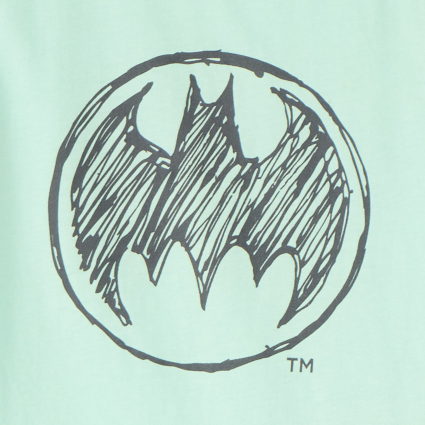 Conjunto de pijama corto de 2 piezas con tirantes + short estampado de Batman Warner para niño. 