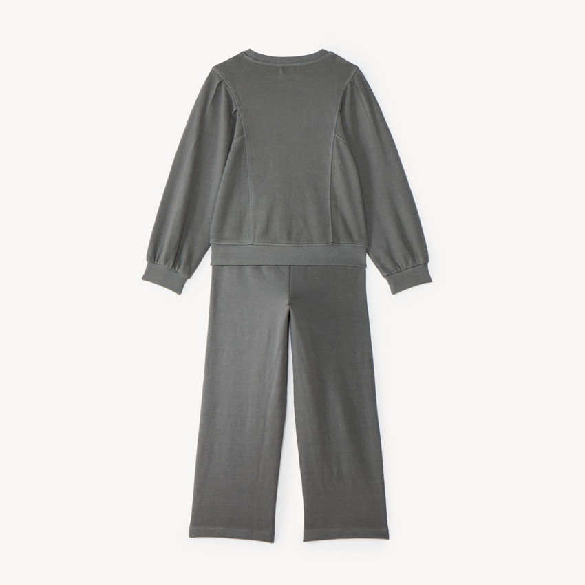 Conjunto de chándal para niña gris desgastado 
