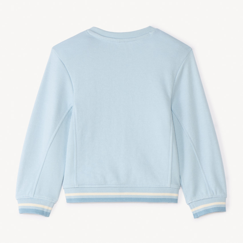 Sudadera de felpa con estampado y parche de bucle para bebé niño. 