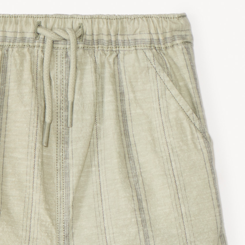 Bermudas de rayas de tela para bebé niño 