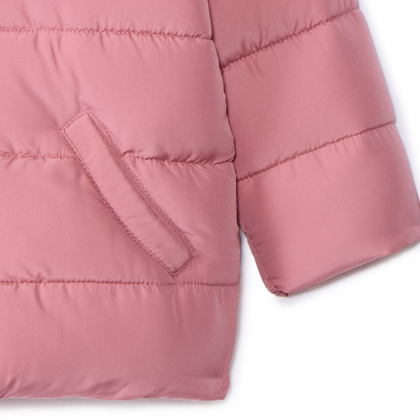 Plumífero con forro interior micropolar para bebé niña 