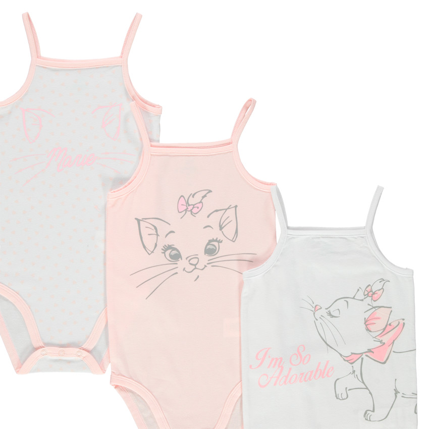lote de 3 bodies de tirantes finos print Marie  Disney  Additional lote de 3 bodies de tirantes finos print Marie  Disney
