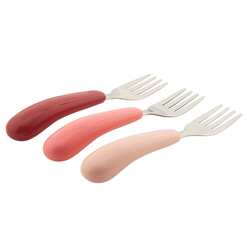 Pack de 3 tenedores de metal Yummix rosa 