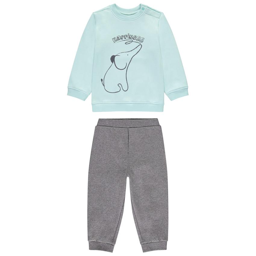 Conjunto de chándal de felpa estampado para bebé niño 