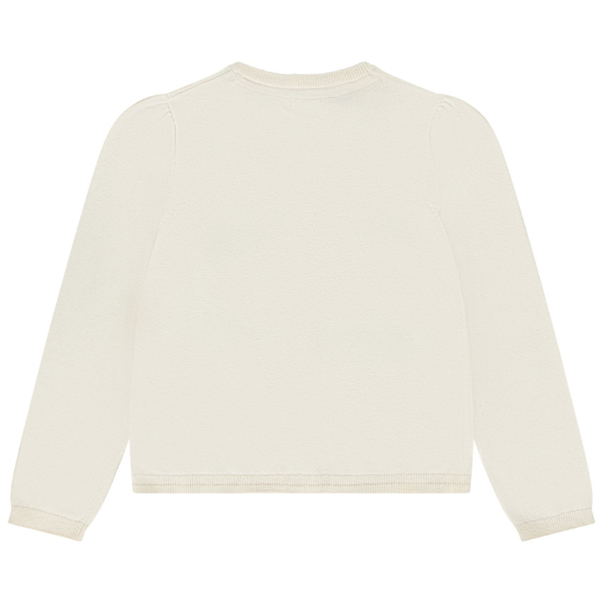 Gilet de punto liso y lurex para niña 