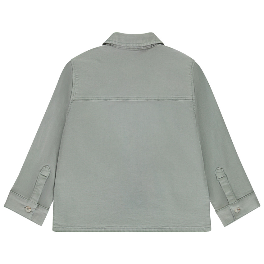 Camisa sobre uniforme efecto denim con bolsillos para niño 