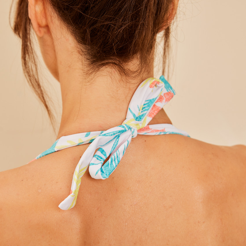 Bañador de una pieza de jersey con estampado floral para mujer 