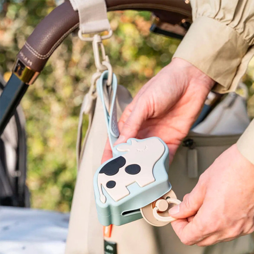 Portachupetes de silicona Dotti azul 