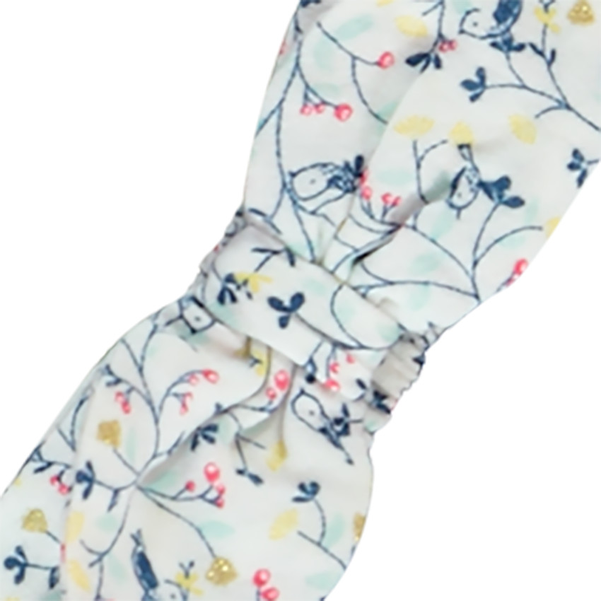 Diadema floral con nudo para bebé niña 