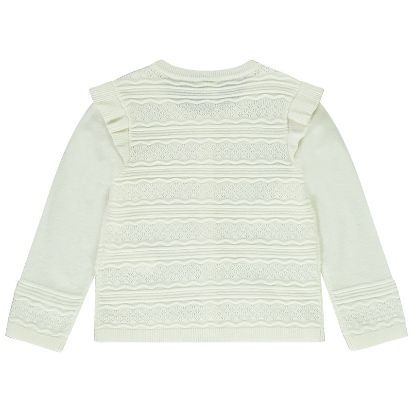 Gilet en maille fantaisie et volants 