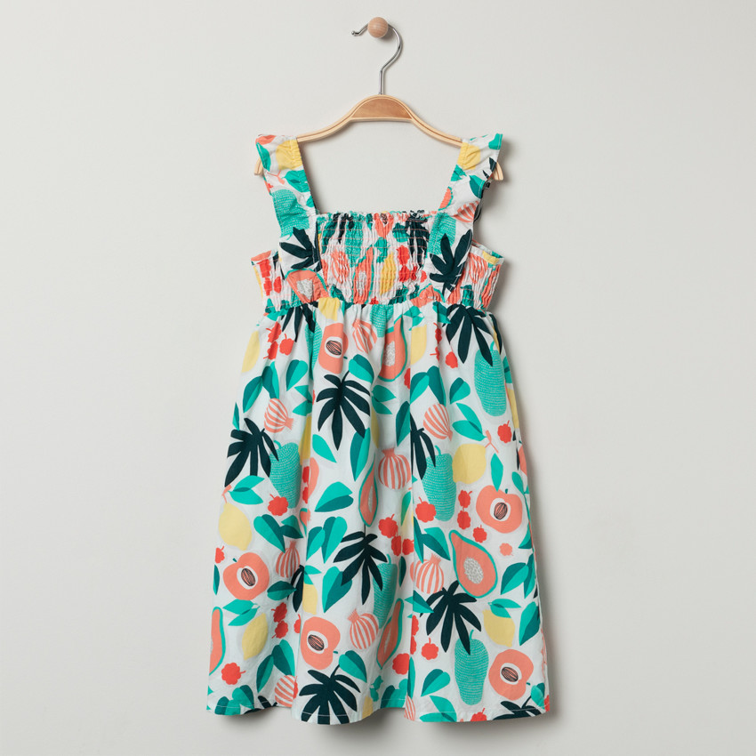 Vestido tirantes con volantes y estampado frutas  Additional Vestido tirantes con volantes y estampado frutas