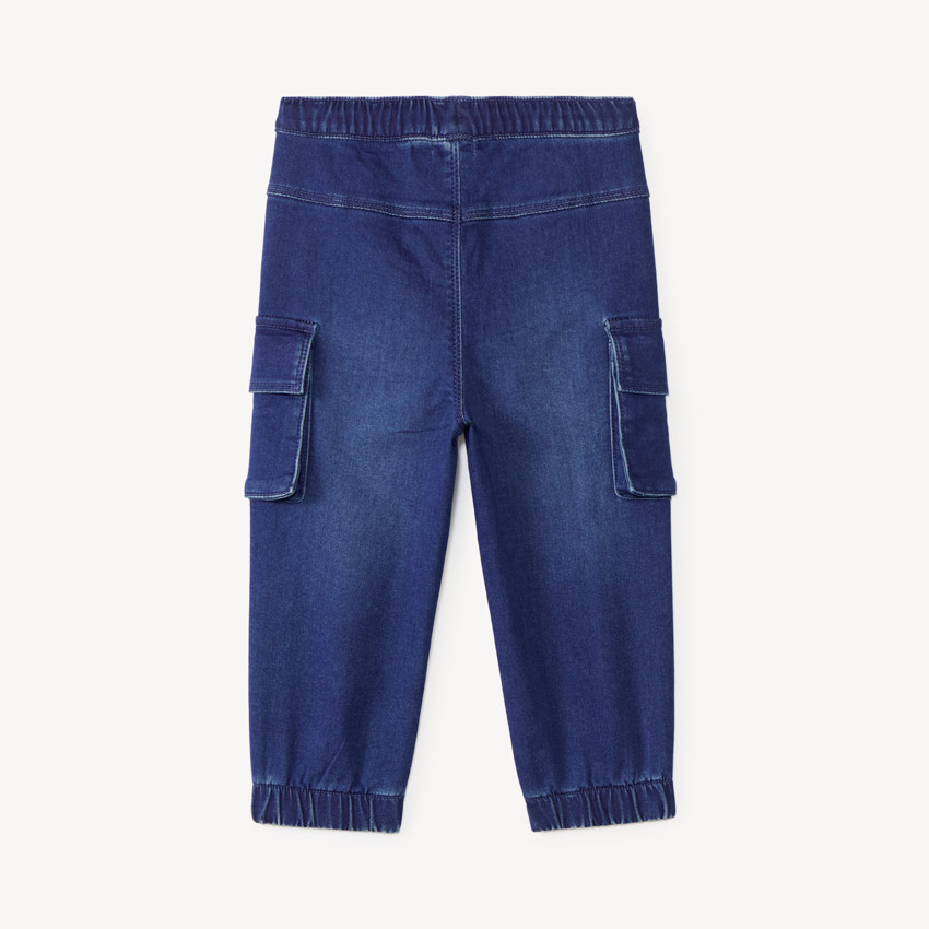 Jean jogger para bebé niño con bolsillos de cargo 