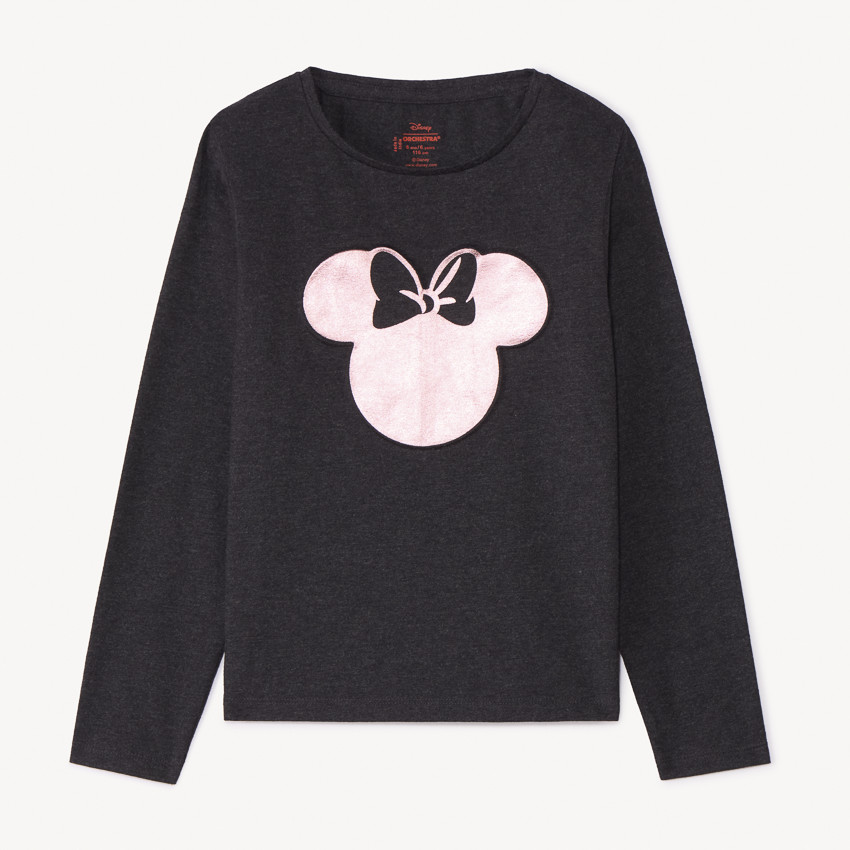 T-shirt manches longues effet métallisé Minnie Disney pour fille 