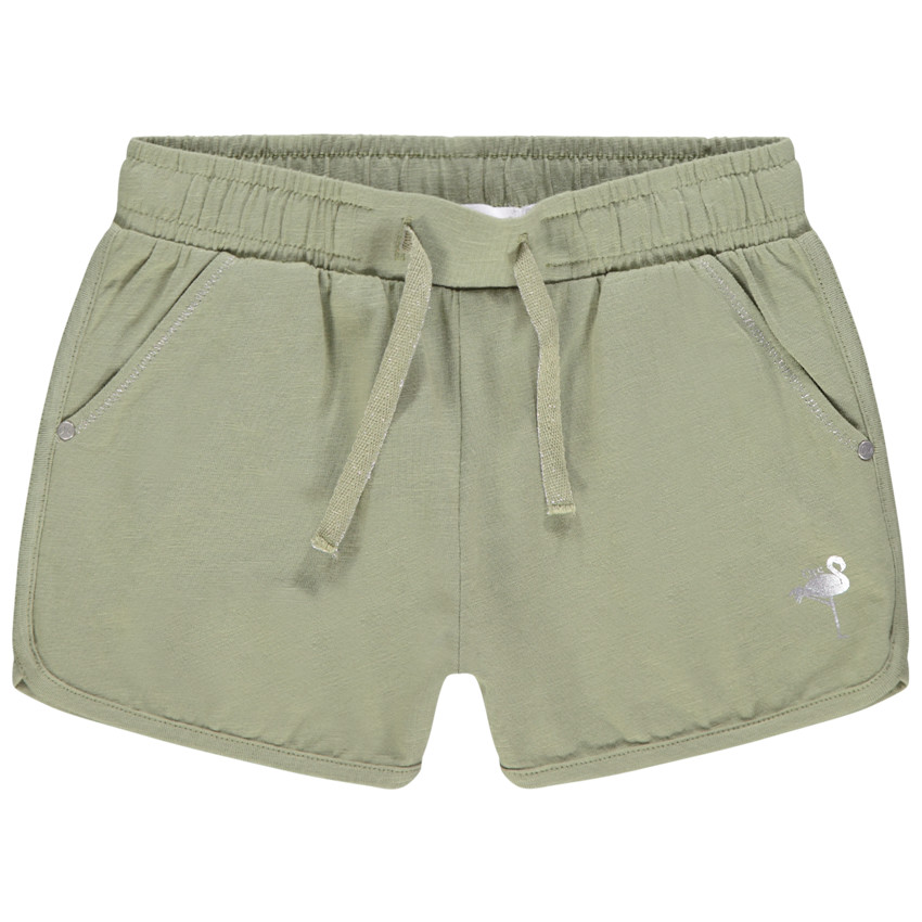 Short de punto con estampado de flamenco para niña 