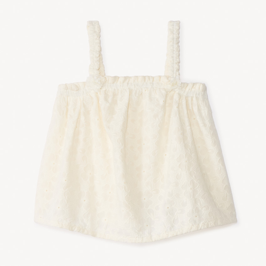 Top de bordado inglés para niña 