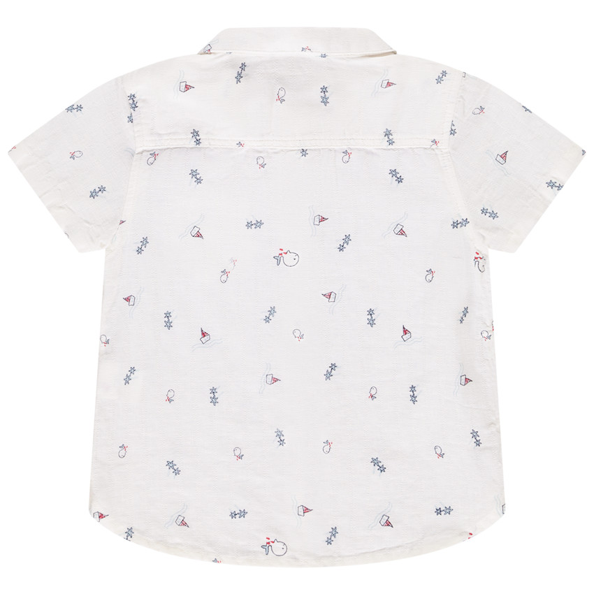 Camisa de manga corta con estampado marinero para bebé niño 