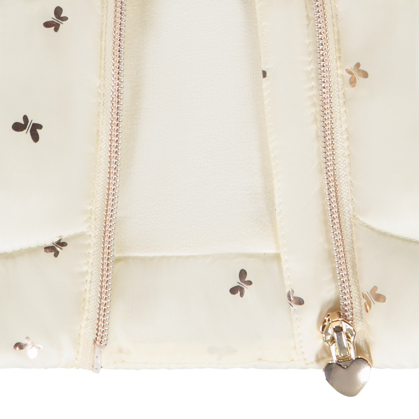 Doudoune sin mangas estampada de mariposa para bebé niña 