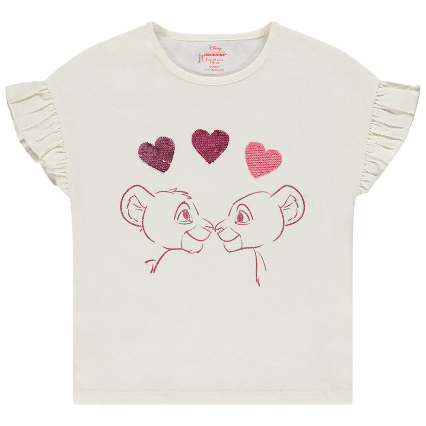 Camiseta de manga corta con el Rey León Disney y lentejuelas mágicas para niña  Additional Camiseta de manga corta con el Rey León Disney y lentejuelas mágicas para niña