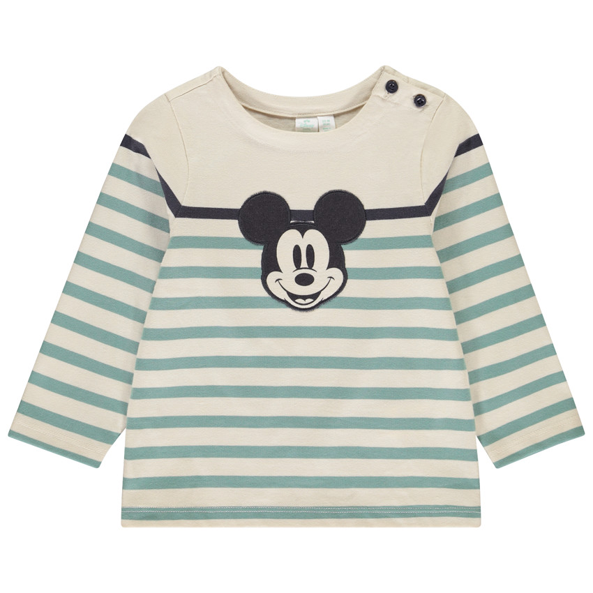 Camiseta de rayas de Mickey Disney de manga larga para bebé niño 