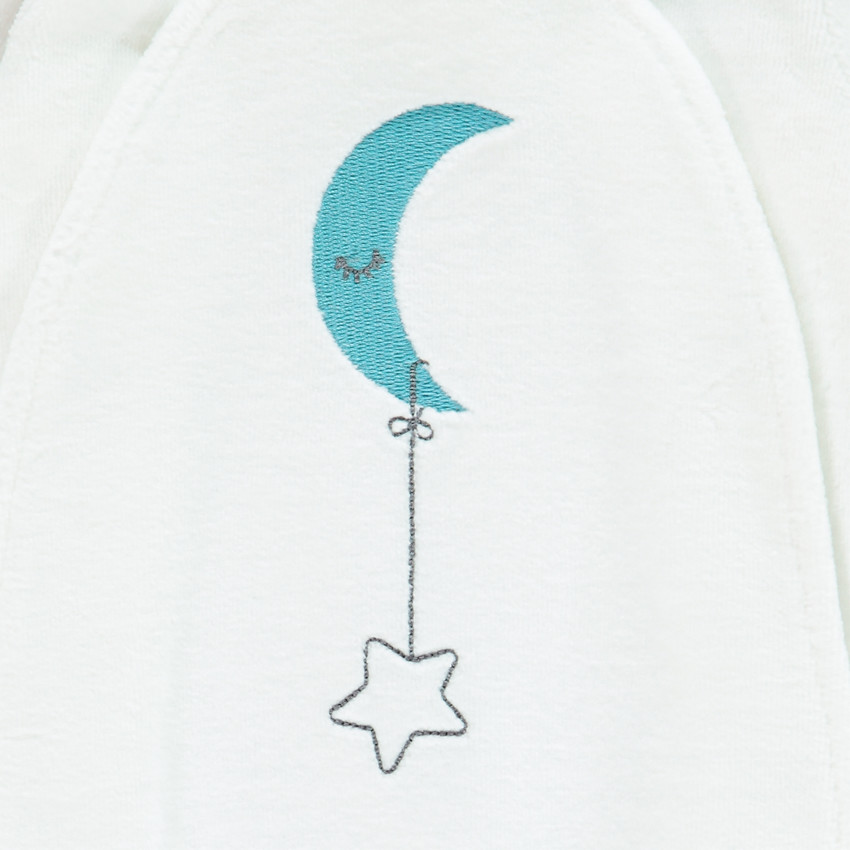 Pelele de terciopelo con luna bordada para bebé niño  Additional Pelele de terciopelo con luna bordada para bebé niño