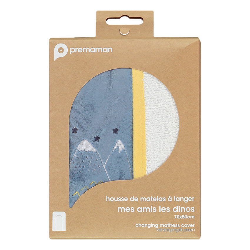 Funda para colchón de cambiador en poliéster Mes amis les dinos 