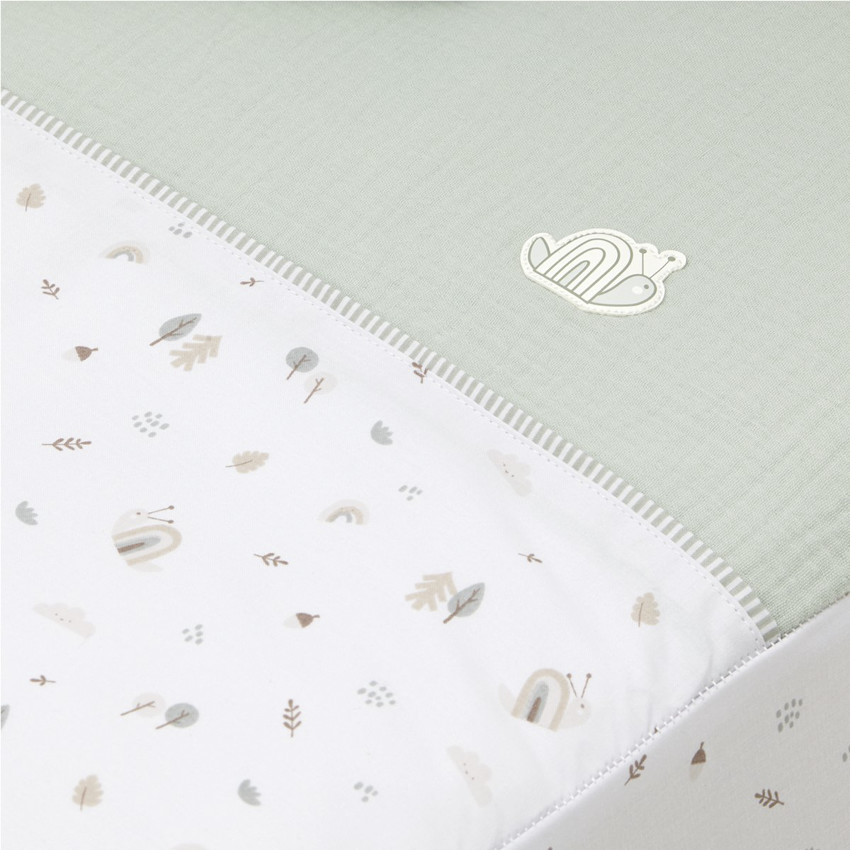 JGO 2 PCS.COLCHA I-V. CUNA 60 GREENY VERDE 60x120x3 CM 