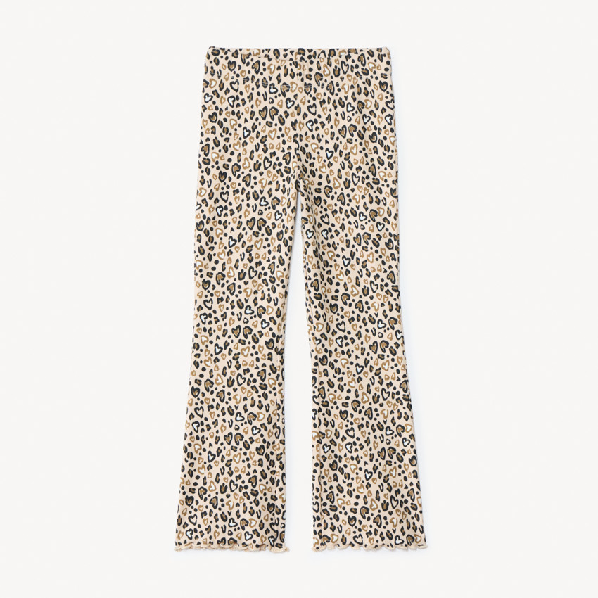 Legging évasé imprimé léopard pour fille 