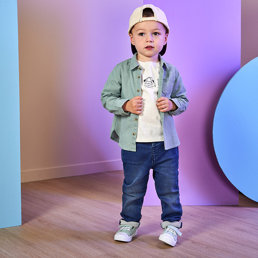 Camiseta de manga larga con estampado fantasía para bebé niño 