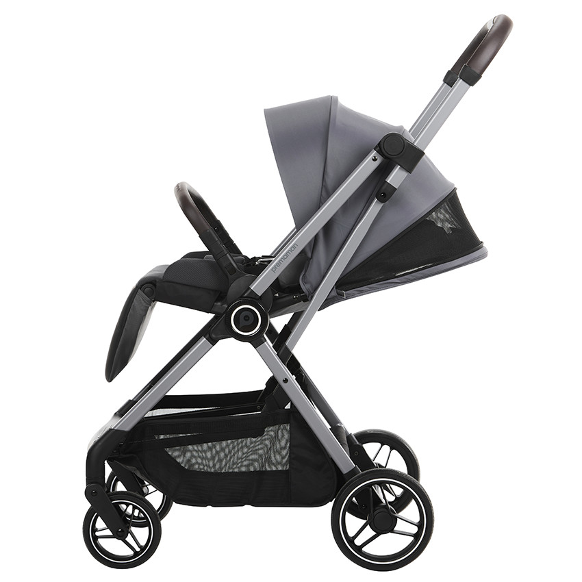 Silla de paseo compacta Flora negra 