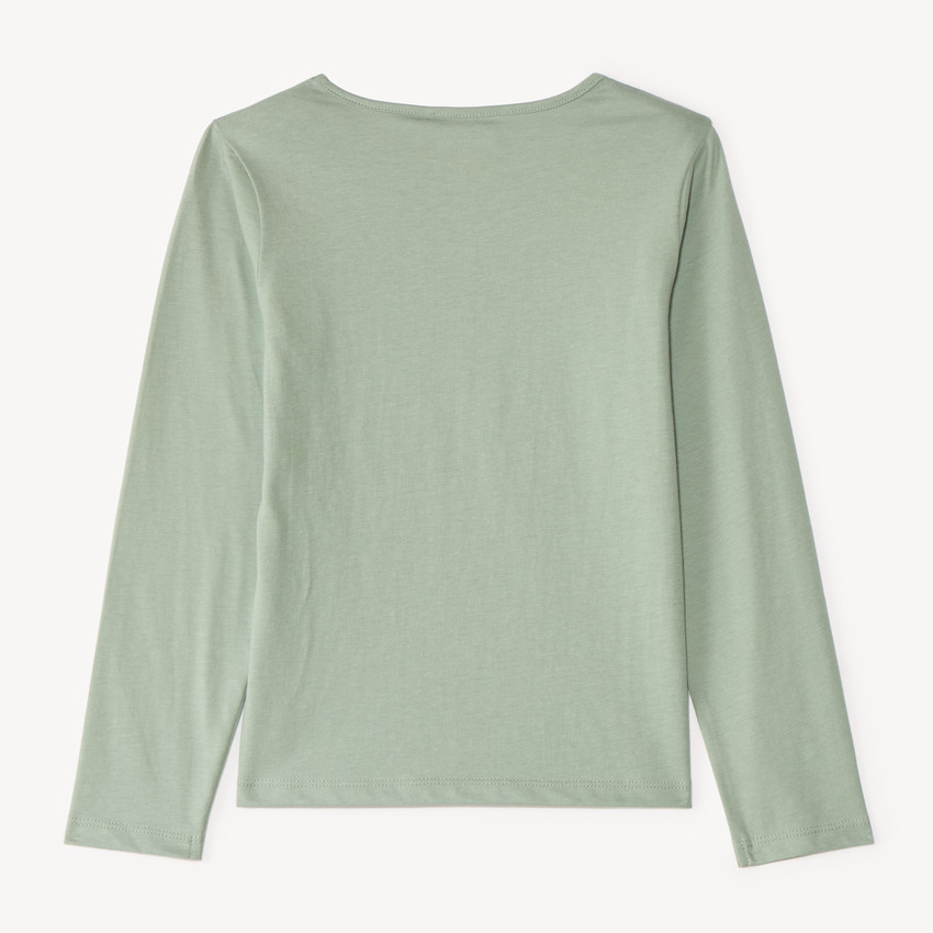 Camiseta de manga larga con estampado brillante niña. 