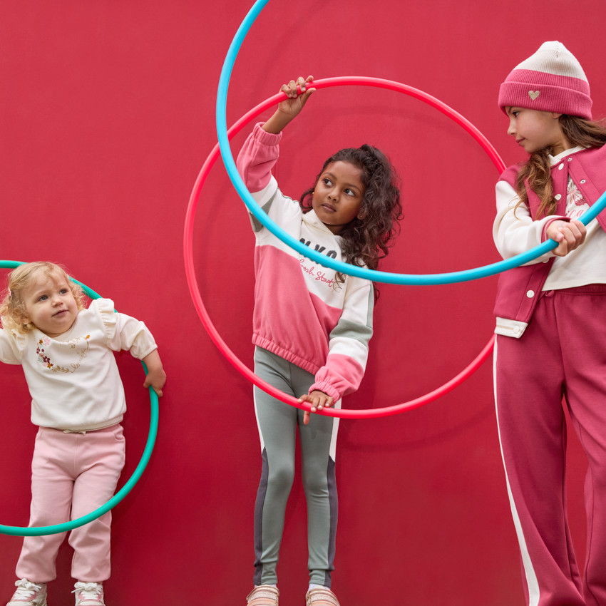 Sweat molleton à capuche effet color block pour fille 