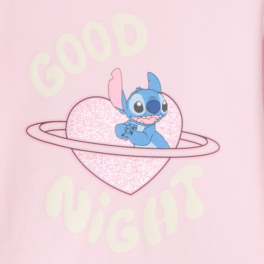 Conjunto de pijama largo de interlock Stitch de Disney para niña 
