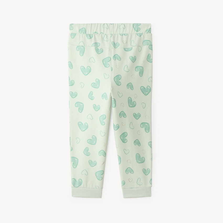 Pantalón de chándal para niña con estampado de corazones 