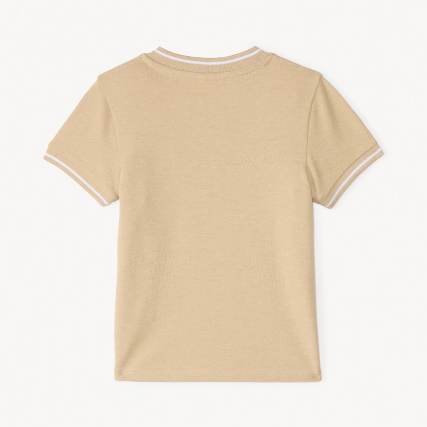 Polo de manga corta con cuello teddy para bebé niño 