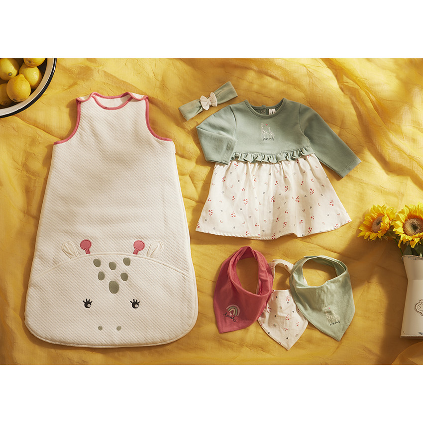 Diadema bicolor con lazo para bebé niña 