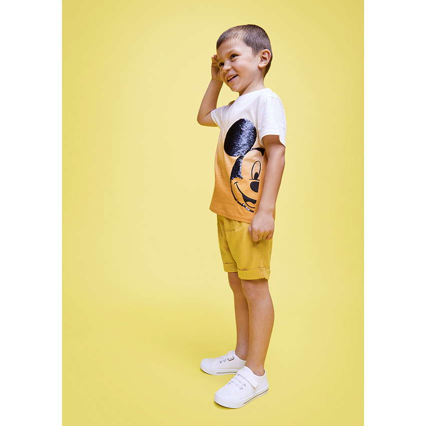 Bermudas de algodón con bolsillo canguro niño 