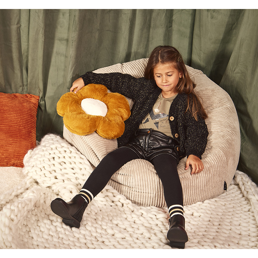 Short de similicuir con efecto acolchado para niña 