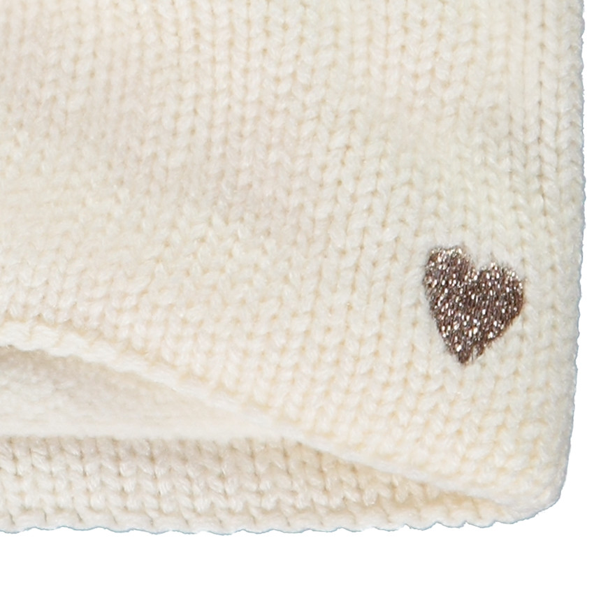 Snood de punto liso con interior de polar y corazón bordado para bebé niña  Additional Snood de punto liso con interior de polar y corazón bordado para bebé niña