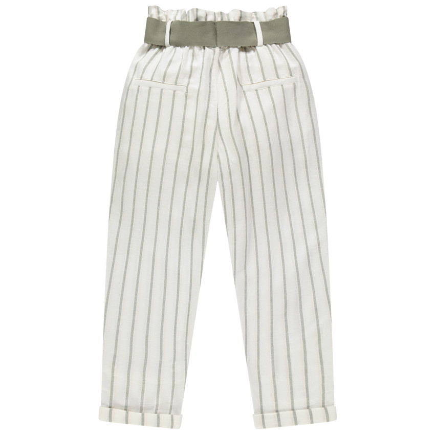 Pantalón tiro alto rayas 