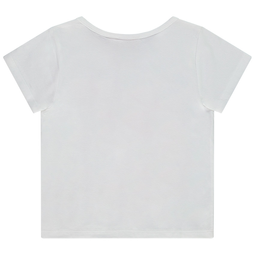 Camiseta de manga corta con estampado brillante de Barbie para niña 