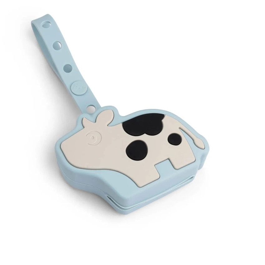 Portachupetes de silicona Dotti azul 