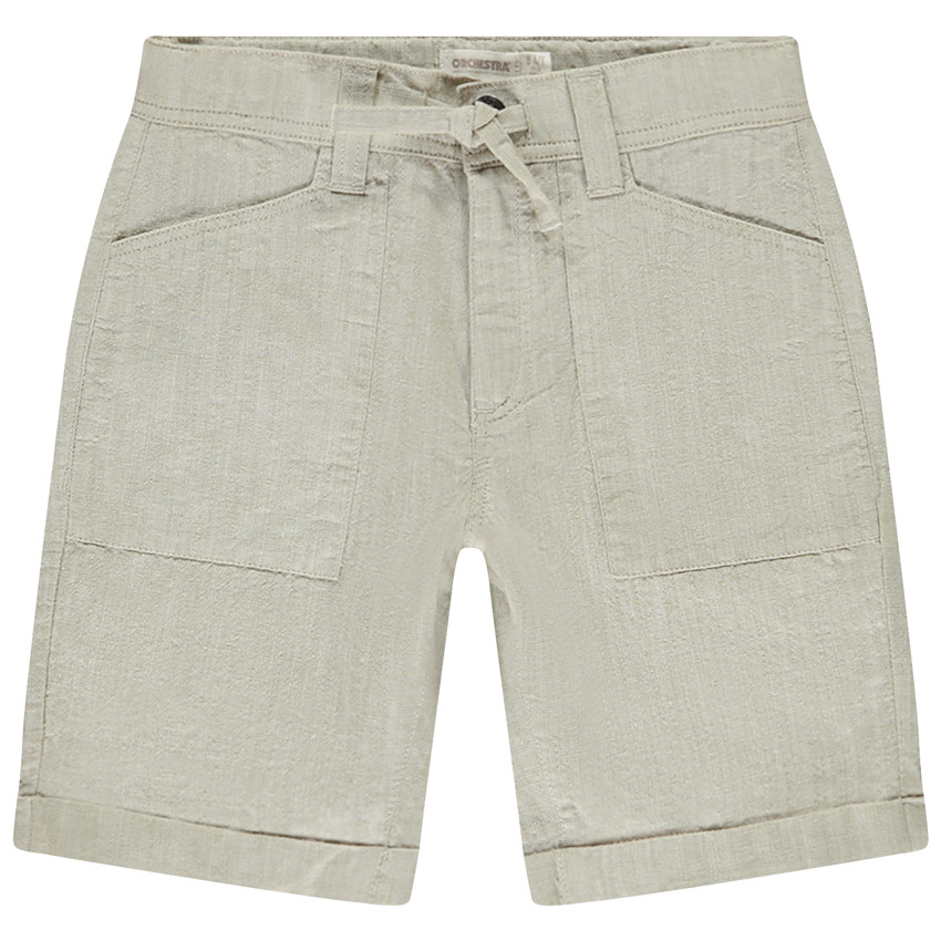 Bermudas uni en tela tejida para niño 