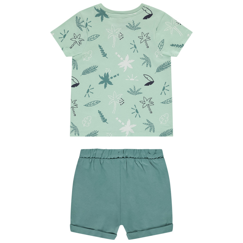 Conjunto 2 piezas estampado palmeras para bebé niño 