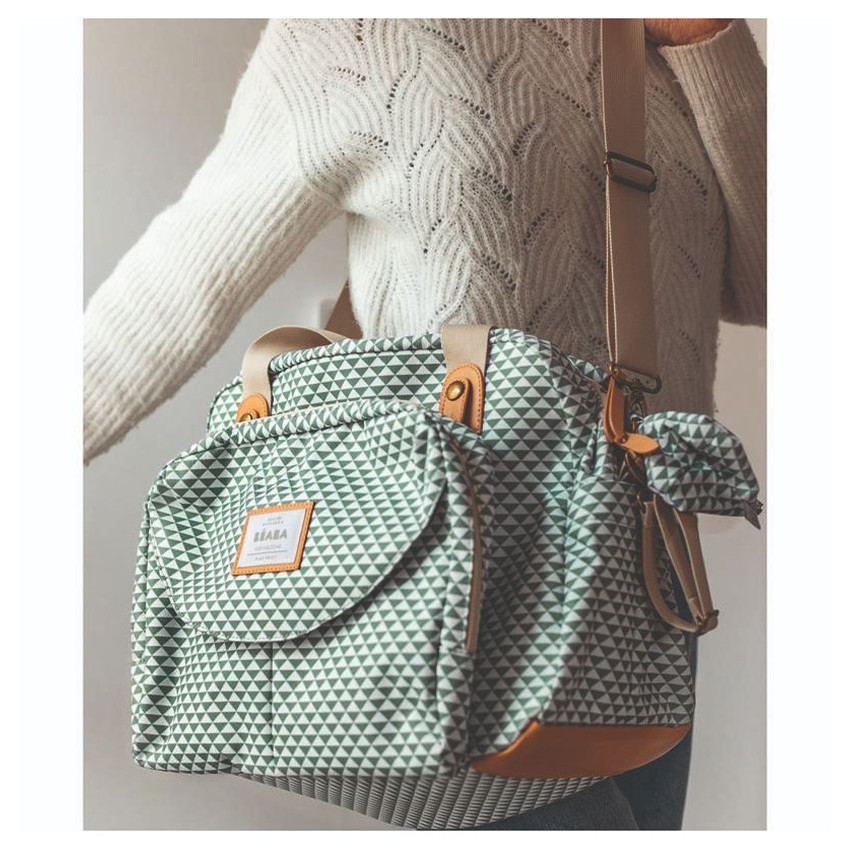 Sac à langer Genève Play print Vert sauge 