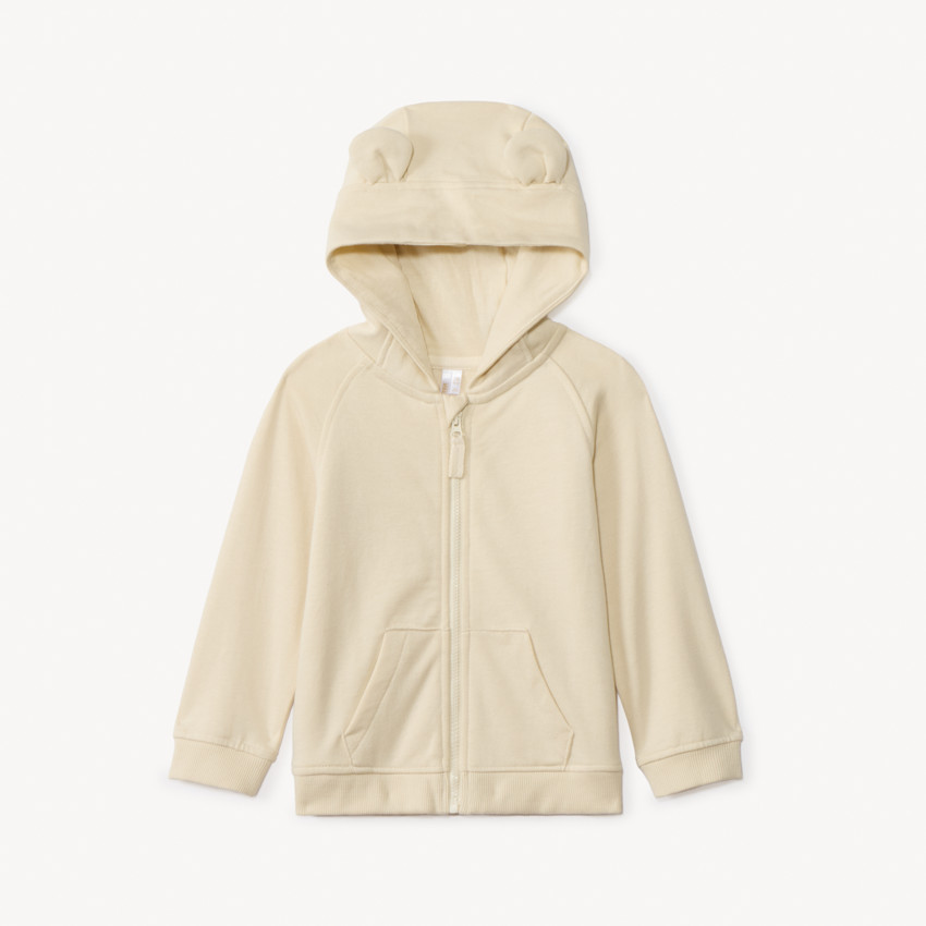 Chaleco de felpa con capucha de oso para bebé niño 