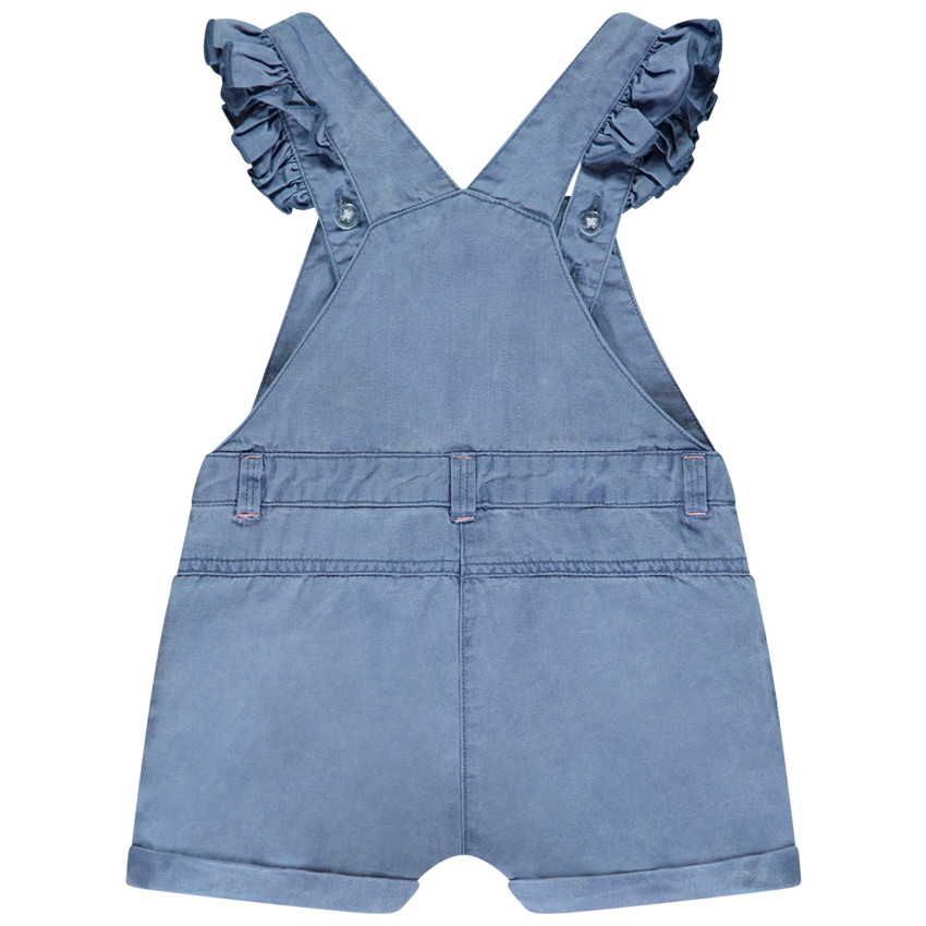 Peto corto con flor bordada para bebé niña 