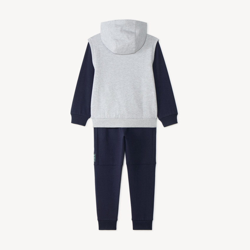 Conjunto de chándal y sudadera con capucha para niño color block 