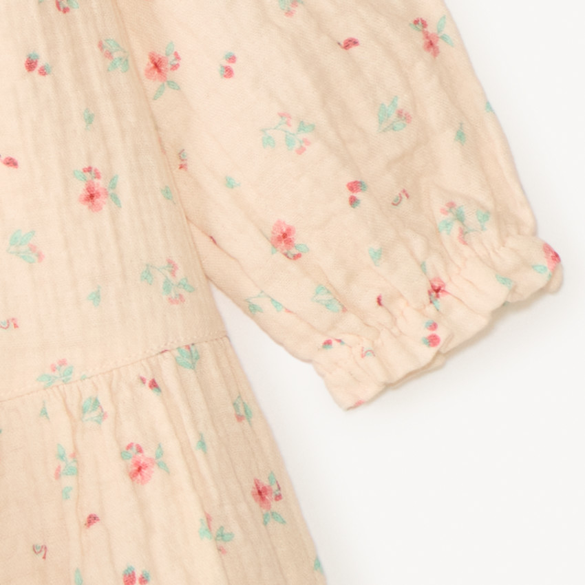 Robe en gaze imprimé fleurs pour bébé fille 