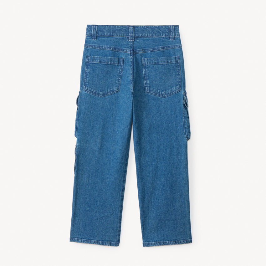 Jean large en denim avec poches style cargo pour garçon  