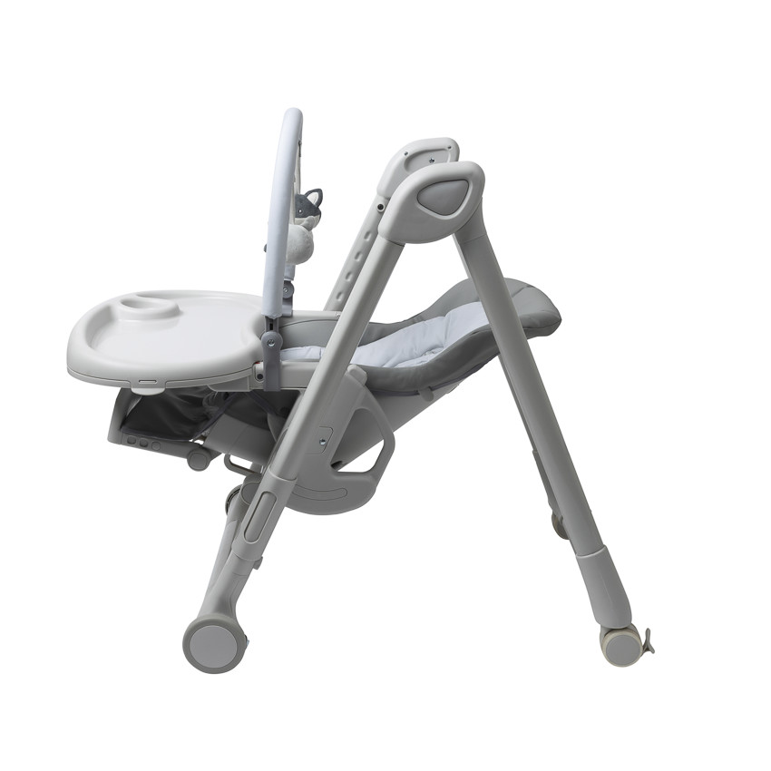 Silla alta multifuncional ajustable Harper gris 